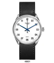 Ladies Watch, with black leather band