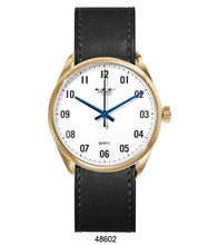 Ladies Watch, with black leather band