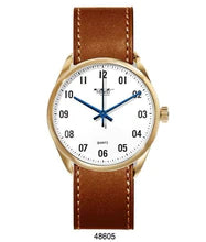 Ladies Watch, with brown leather band