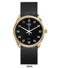 Ladies Watch, with black leather band