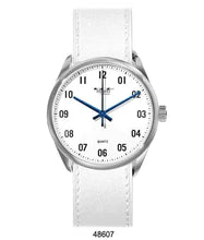 Ladies Watch, with white leather band